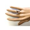 Image 4 : 8.79 CTW Natural Morganite And Diamond Ring In 14K Solid Yellow Gold