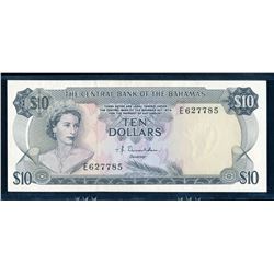 BAHAMAS 1974 P-38a $10.00 S/N E627785. PMG #8052384 GU-65EPQ