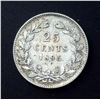 Image 1 : NETHERLANDS 1895 KM# 115 25 Cents w/Slanted Mintmaster's Mark Extra Fine