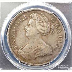 GREAT BRITAIN 1707 KM# 519.3 Crown Roses and Plumes in PCGS VF-35