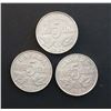 Image 1 : CANADA 1926 5 Cents Far 6. Lot of 3 Pieces. VG