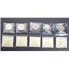 Image 1 : CANADA 1949 GEORGE VI Silver Dollar. A Lot of 5 Coins in ICCS MS-64 Holders