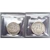 Image 4 : CANADA 1949 GEORGE VI Silver Dollar. A Lot of 5 Coins in ICCS MS-64 Holders