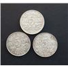 Image 1 : CANADA 1925 5 Cents Nickel Lot of 3 Coins. Fine