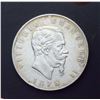 Image 1 : ITALY 1878 5 Lire, KM# 8.4, Silver 25.1 gms. Almost Uncirculated