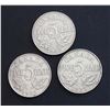 Image 1 : CANADA 1925 5 Cents Nickel Lot of 3 Coins. VG