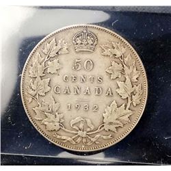 CANADA 1932 50 Cents. ICCS: XLE-172. VG-10