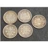 Image 2 : USA - Lot of Five Better Liberty Seated Half Dimes 1857 - 1862 See Description