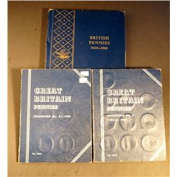 GREAT BRITAIN 1860-1964 Pennies A Lot of 3 Whitman Holders Very Good-BU