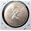 Image 2 : CANADA 1973 5 Dollar Silver Olympic Coin w/ Reverse Metal Loss EF