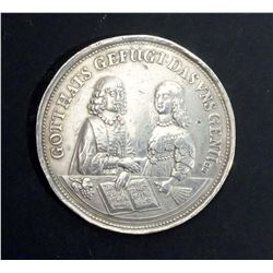 GERMANY 1646 I. Blum Lovers' Medal AR-43 24.1 gms. Edge: Plain Very Fine