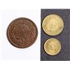 Image 1 : MONACO 1838-1924 A 3 Pieces Lot of Tokens and Coin Very Fine-UNC
