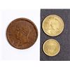 Image 2 : MONACO 1838-1924 A 3 Pieces Lot of Tokens and Coin Very Fine-UNC