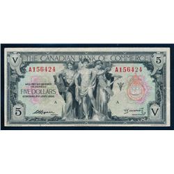 CANADIAN BANK OF COMMERCE 75-18-04a 1935 $5.00, Logan-Arscott. Graded: Very Fine