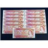 Image 1 : BANK OF CANADA 1974 $2.00, Lot of 11 Banknotes, BC-47d. GUnc