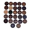 Image 1 : CANADA 1901 Victoria Large Cents. A Lot of 27 Pieces in Fine 12