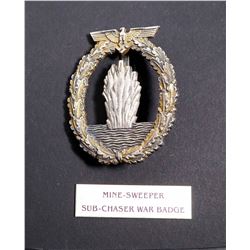 GERMANY WWII Mine-Sweeper Sub-Chaser War Badge