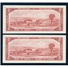 Image 2 : BANK OF CANADA 1954 $2.00, BC-38dA (2x), Lawson-Bouey, Modified BABN. Both Graded: CH UNC