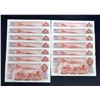 Image 2 : BANK OF CANADA 1974 $2.00, Lot of 13 Banknotes, BC-47a & 47a-i. GUnc