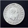 Image 1 : ITALY 1861F 50 Centisimi, KM# A4, Silver 2.4 gms. Fine. RARE
