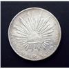Image 1 : MEXICO 1895 Go R.S. KM# 377.8 8 Reales Silver 27.1 gms. Almost Uncirculated