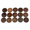 Image 1 : CANADA 1901 Victoria Large Cents. A Lot of 15 Pieces in Fine 15