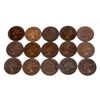 Image 2 : CANADA 1901 Victoria Large Cents. A Lot of 15 Pieces in Fine 15