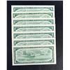 Image 2 : BANK OF CANADA 1954 $1.00, Lot of 7 Banknotes, Modified, BC-37c & d. GUnc