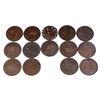 Image 1 : CANADA 1895-1901 Victoria Large Cents. A Lot of 14 Error Coins