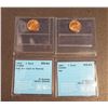 Image 1 : CANADA 1951-1952 George VI Cents A Lot of 2 CCCS MS-64 Red