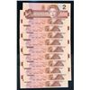 Image 1 : BANK OF CANADA, Lot of Ten Sequencial 1986 $2.00, BC-55b-I, Thiessen-Crow. Graded: Gem Unc.