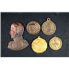 Image 1 : FRANCE Lot of Four Medalets, one Copper Cut-out, Mid 19th Cent.