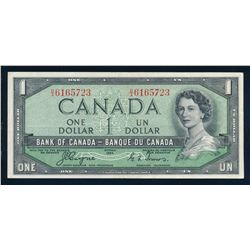 BANK OF CANADA 1954 $1.00 Devil's Face, BC-29a, Coyne-Towers, Graded: VF+