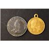 Image 1 : 1 WM Edward VII, Alexandra "Made in France" + 1 Medalet Garibaldi, in French