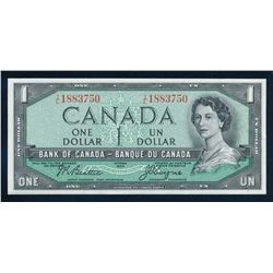 BANK OF CANADA 1954 $1.00, BC-37a, Beattie-Coyne, Modified CBN. Graded: GEM UNC