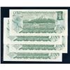 Image 2 : BANK OF CANADA 1973 $1.00 (4x), BC-46b, Crow-Bouey, Graded: UNC
