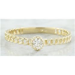 0.10 CTW Diamond 18K Yellow Gold Solitaire Ring