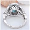 Image 3 : 7.20 CTW Natural Zircon 18K Solid White Gold Diamond Ring