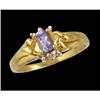Image 1 : Dainty .40ct. Tanzanite Diamond Ring