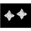 Image 1 : 14KW .75ct. DIAMOND PRINCESS BAGUETTE STUDS