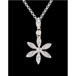 14KW Gold Diamond Flower Necklace