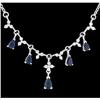 Image 1 : SPECTACULAR 14KW SAPPHIRE/DIAMOND DANGLING NECK