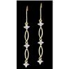 Image 1 : 10K Gold Dangling .24ct Diamond Earrings