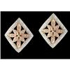 Image 1 : 10K Gold Fancy.25ct. Diamond Flower Earrings