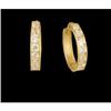 Image 1 : 14K Yellow Gold (not plated) CZ Hoop Earring