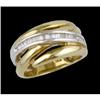 Image 1 : 10KY Gold .28ct Multi-Band Diamond Baguette Rin