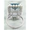 Image 4 : 28.80 CTW Aquamarine 18K White Gold Diamond Ring