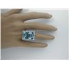 Image 6 : 28.80 CTW Aquamarine 18K White Gold Diamond Ring