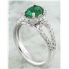 Image 3 : 1.70 CTW Emerald 18K White Gold Diamond Ring