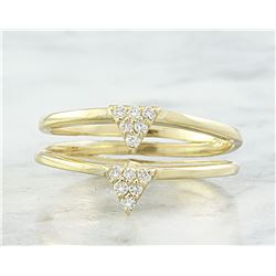 0.12 CTW Diamond 18K Yellow Gold Ring